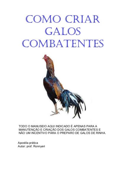 Como Criar Galos combatentes PDF.